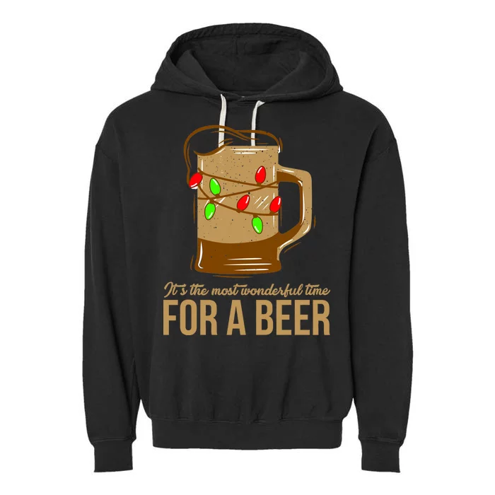 It's The Most Wonderful Time For A Beer Garment-Dyed Fleece Hoodie