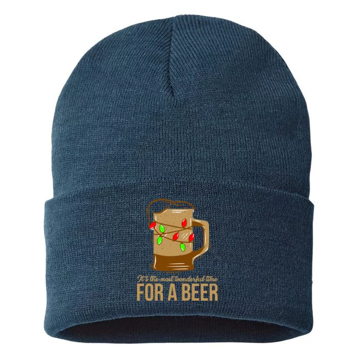 It's The Most Wonderful Time For A Beer Sustainable Knit Beanie