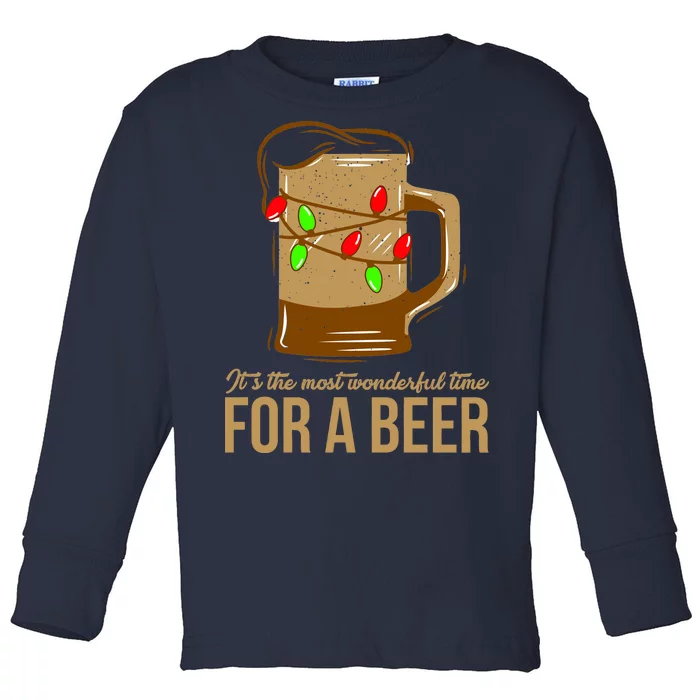 It's The Most Wonderful Time For A Beer Toddler Long Sleeve Shirt