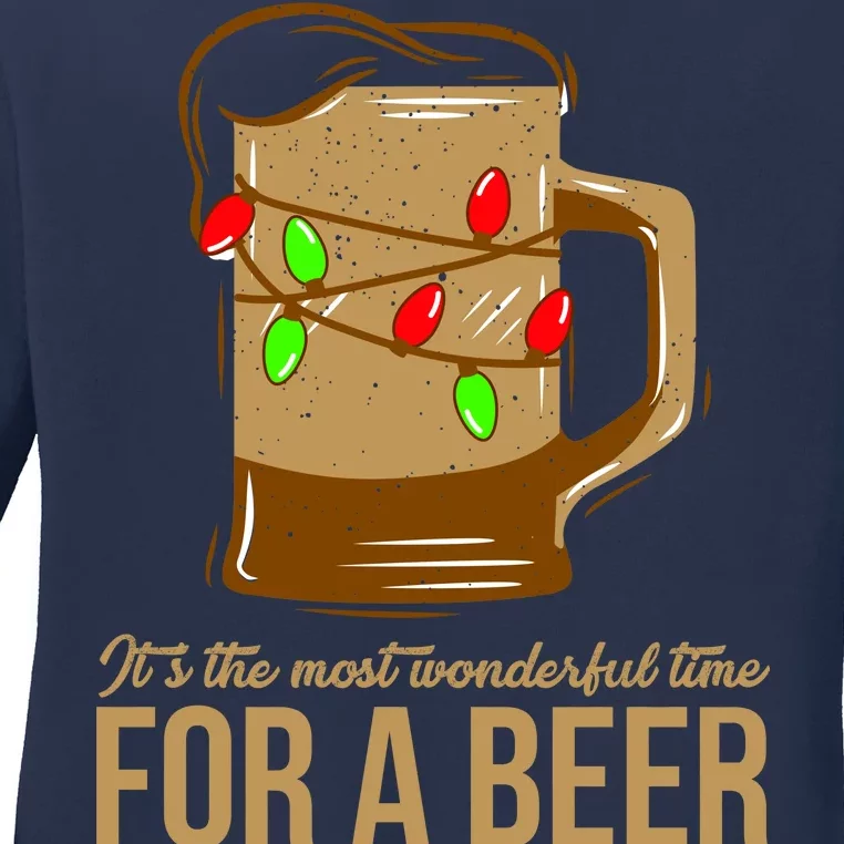 It's The Most Wonderful Time For A Beer Ladies Long Sleeve Shirt