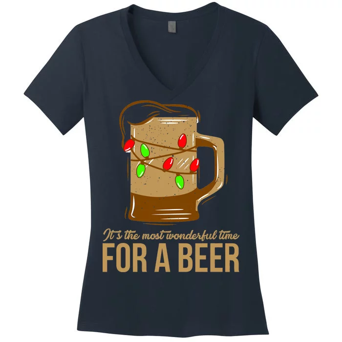 It's The Most Wonderful Time For A Beer Women's V-Neck T-Shirt