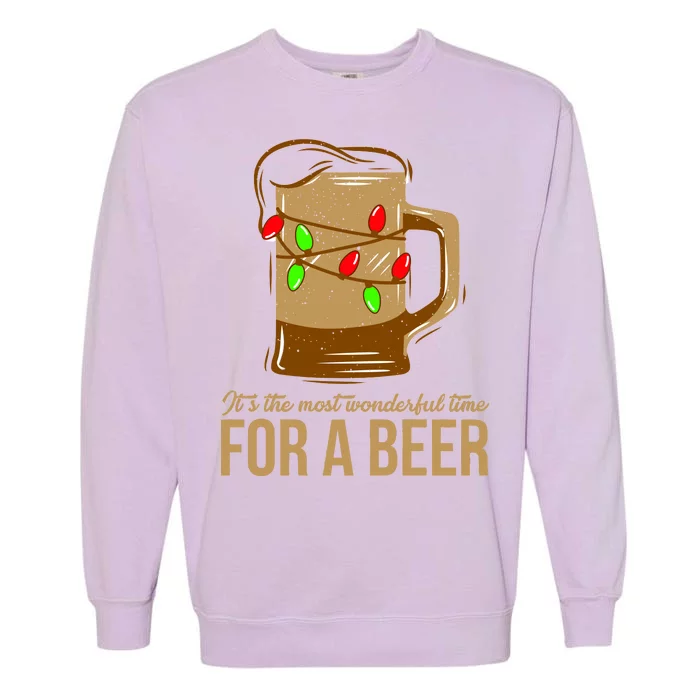 It's The Most Wonderful Time For A Beer Garment-Dyed Sweatshirt