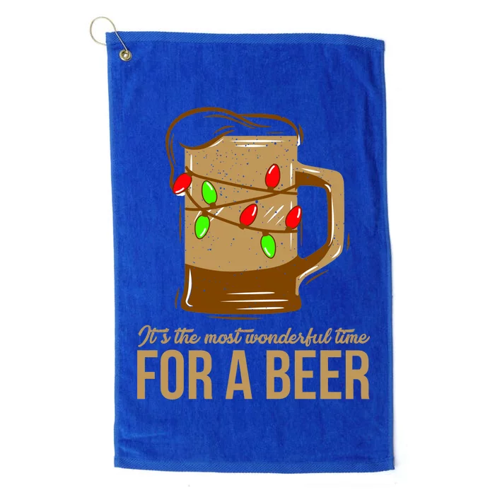 It's The Most Wonderful Time For A Beer Platinum Collection Golf Towel