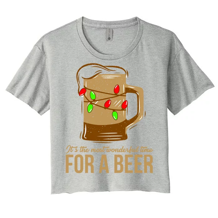 It's The Most Wonderful Time For A Beer Women's Crop Top Tee