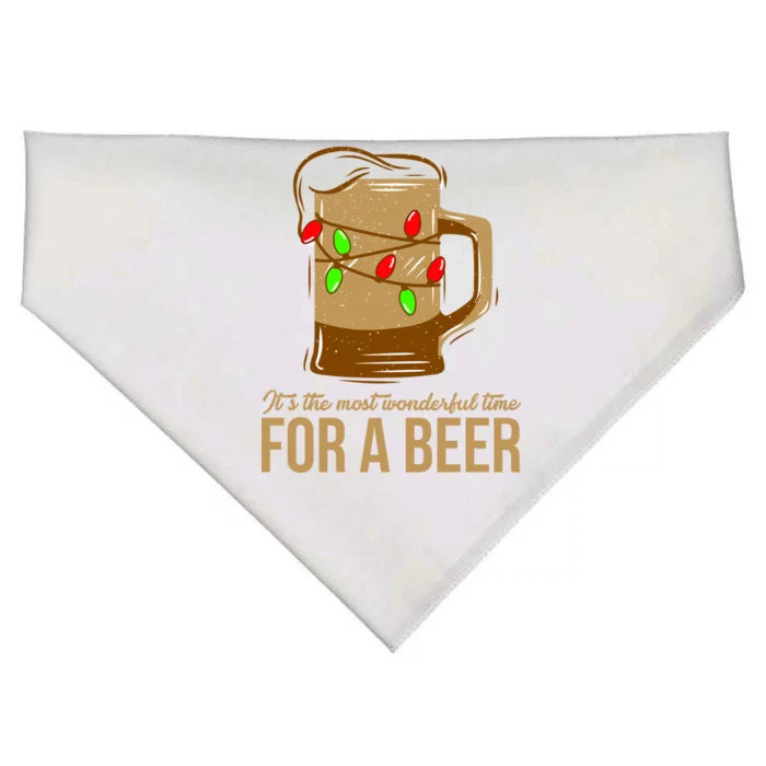 It's The Most Wonderful Time For A Beer USA-Made Doggie Bandana