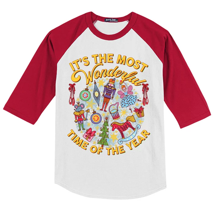 It's The Most Wonderful Time Of The Year Kids Colorblock Raglan Jersey