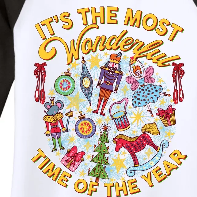 It's The Most Wonderful Time Of The Year Women's Tri-Blend 3/4-Sleeve Raglan Shirt