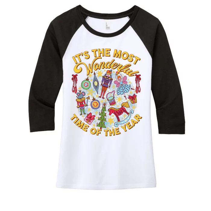 It's The Most Wonderful Time Of The Year Women's Tri-Blend 3/4-Sleeve Raglan Shirt