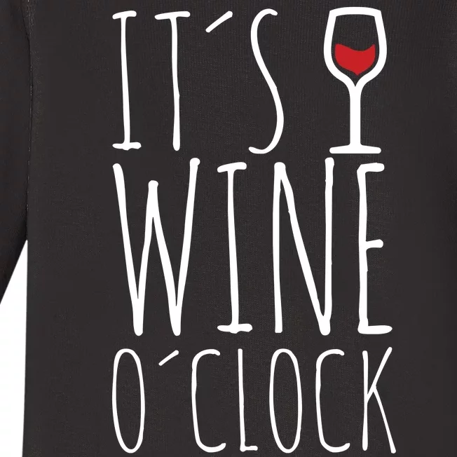 It's Wine O'Clock Baby Long Sleeve Bodysuit