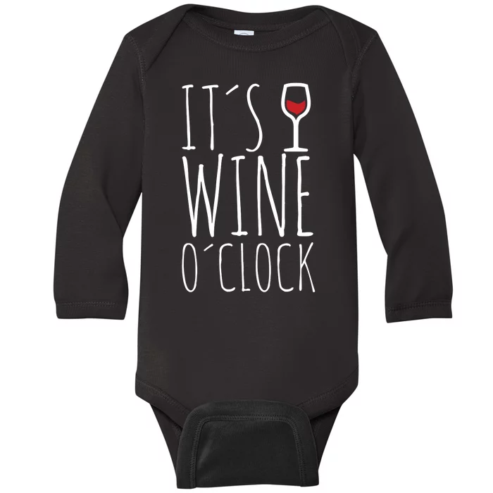 It's Wine O'Clock Baby Long Sleeve Bodysuit