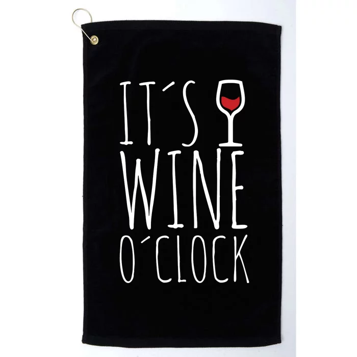 It's Wine O'Clock Platinum Collection Golf Towel