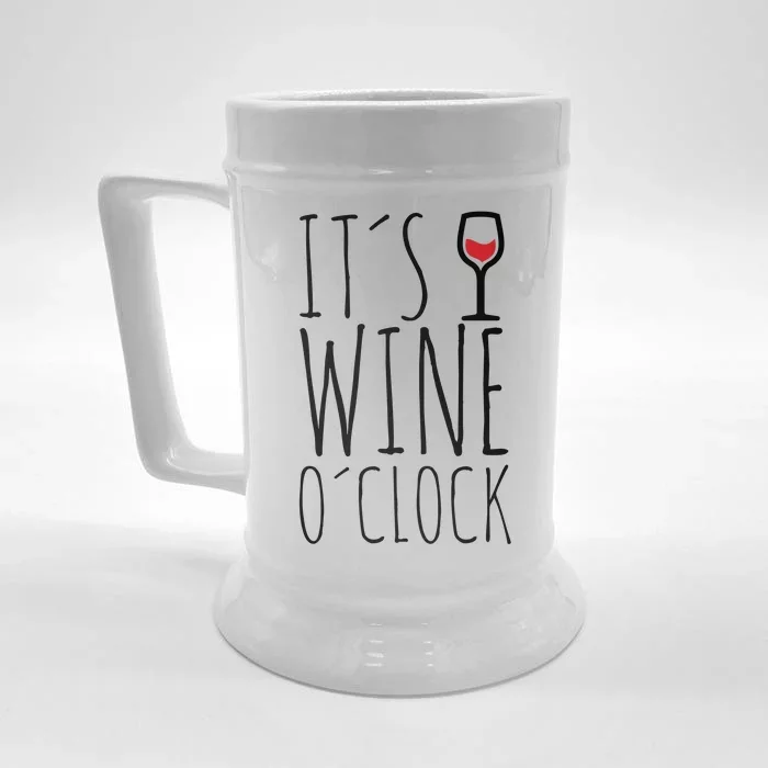 It's Wine O'Clock Front & Back Beer Stein