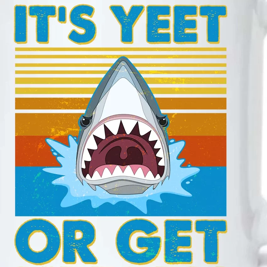 It's Yeet or Get Yeeten Shark Attack Black Color Changing Mug