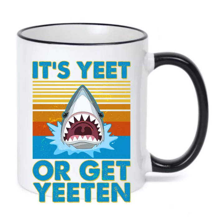 It's Yeet or Get Yeeten Shark Attack Black Color Changing Mug