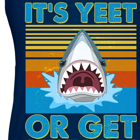 It's Yeet or Get Yeeten Shark Attack Ladies Essential Flowy Tank