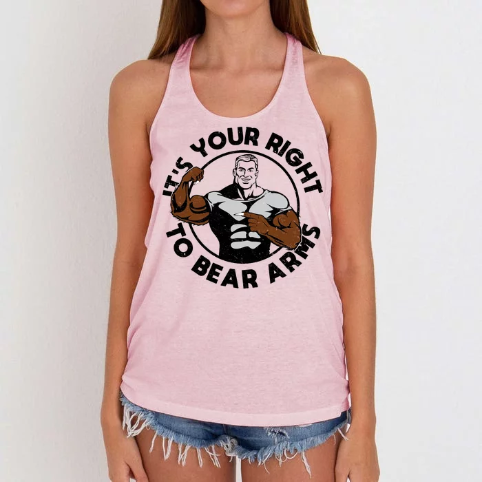 It's Your Right To Bear Arms Women's Knotted Racerback Tank