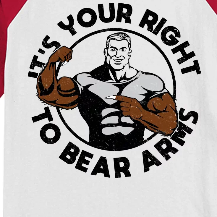 It's Your Right To Bear Arms Kids Colorblock Raglan Jersey