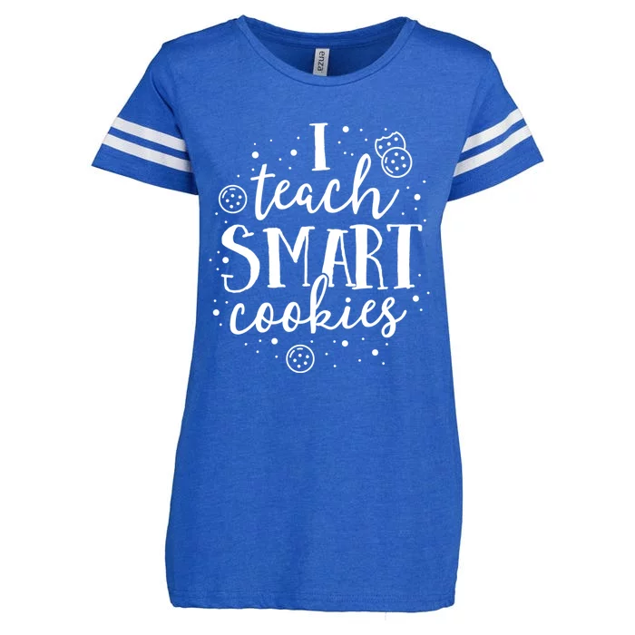 I Teach Smart Cookies Funny Teacher Gift Kindergarten Team Gift Enza Ladies Jersey Football T-Shirt