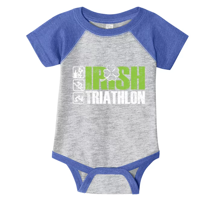 Irish Triathlon Sport Ing Happy St Patrick's Day Funny Gift Infant Baby Jersey Bodysuit