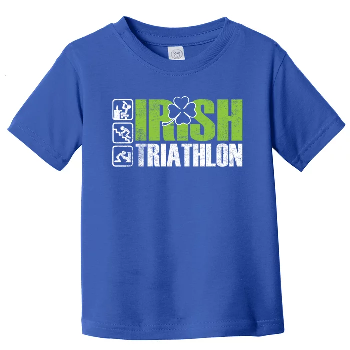 Irish Triathlon Sport Ing Happy St Patrick's Day Funny Gift Toddler T-Shirt