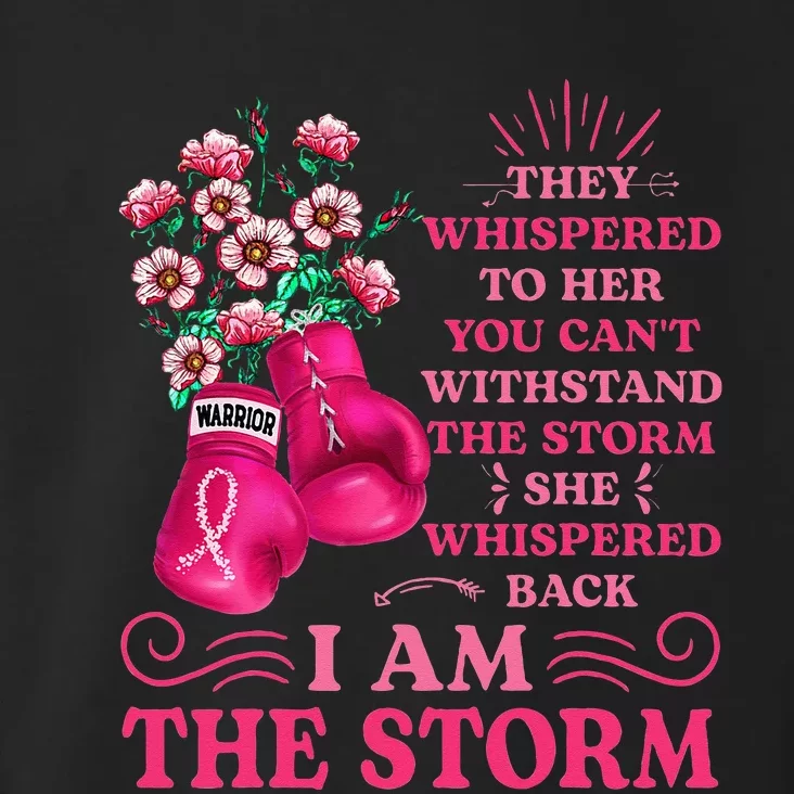 I'm The Storm Boxing Warrior Pink Ribbon  Breast Cancer Toddler Hoodie