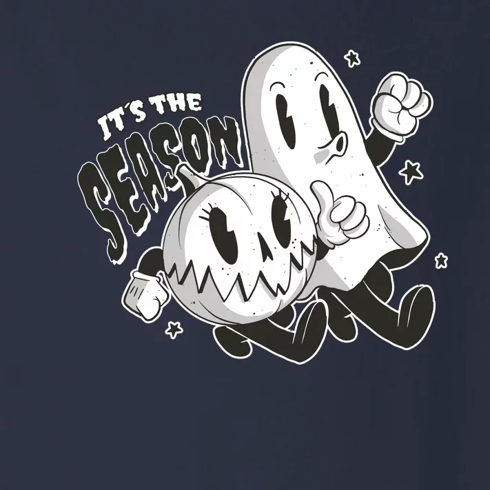 It's The Season Halloween Ghost And Pumpkin Toddler Long Sleeve Shirt