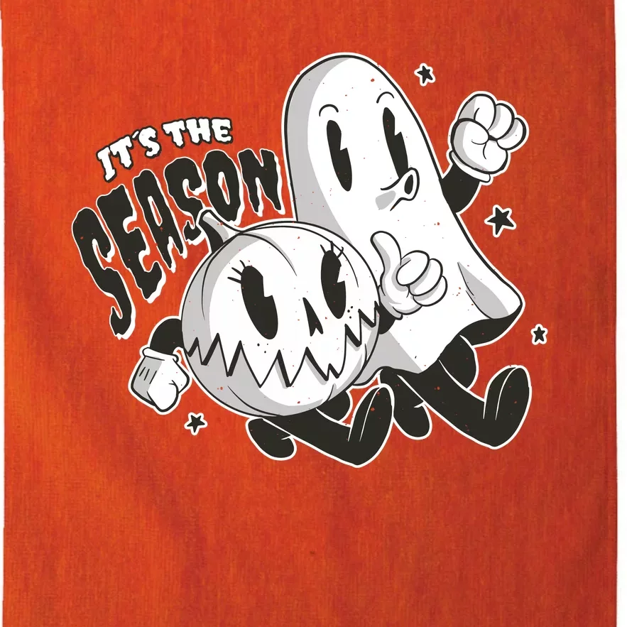 It's The Season Halloween Ghost And Pumpkin Platinum Collection Golf Towel