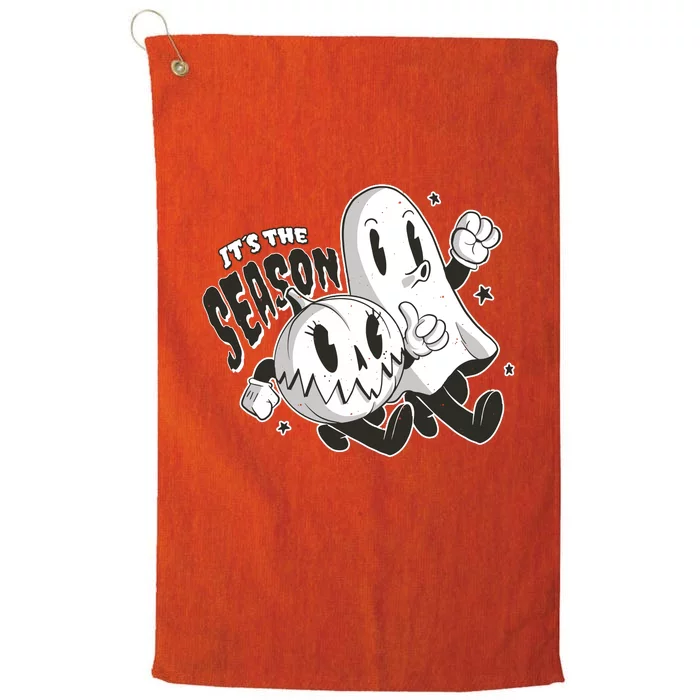 It's The Season Halloween Ghost And Pumpkin Platinum Collection Golf Towel