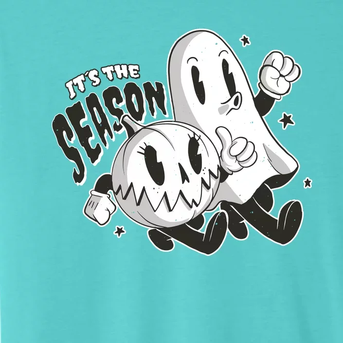 It's The Season Halloween Ghost And Pumpkin ChromaSoft Performance T-Shirt