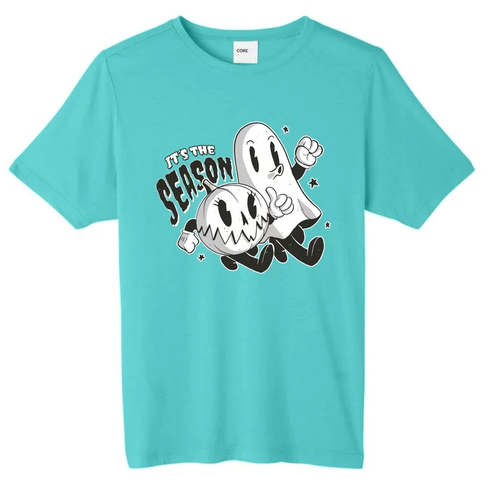 It's The Season Halloween Ghost And Pumpkin ChromaSoft Performance T-Shirt