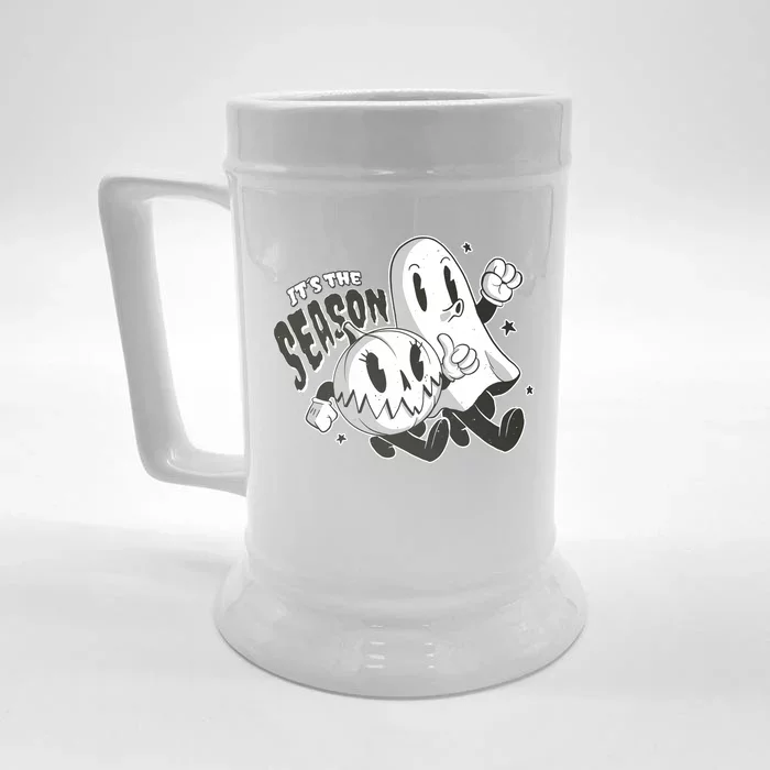 It's The Season Halloween Ghost And Pumpkin Front & Back Beer Stein