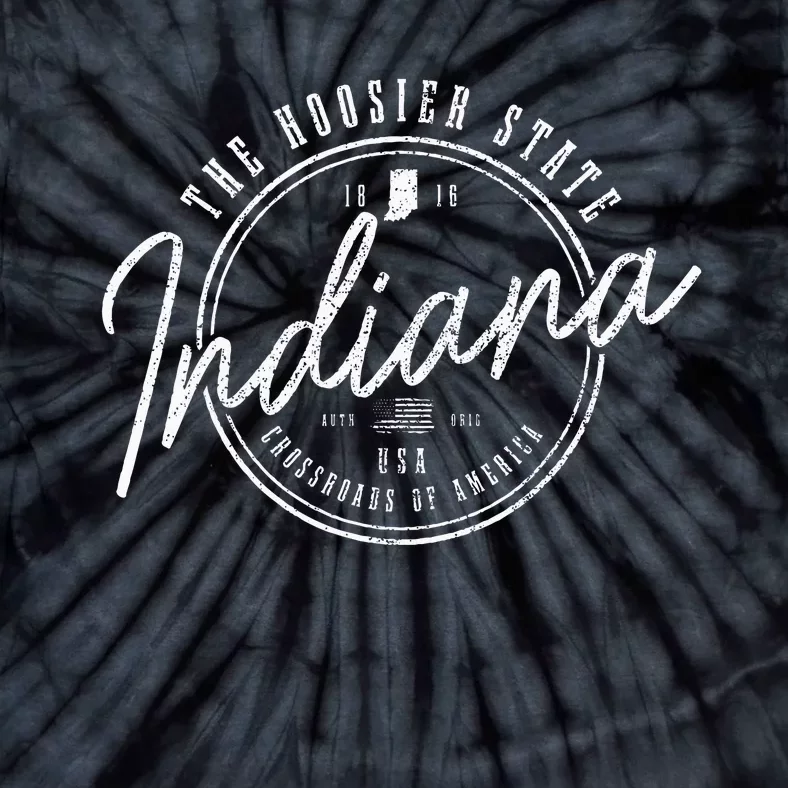 Indiana The State Est. 1816 Patriotic Pride Indiana Tie-Dye T-Shirt