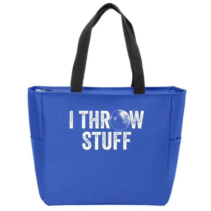 I Throw Stuff Shot Put Athlete Throwing Zip Tote Bag