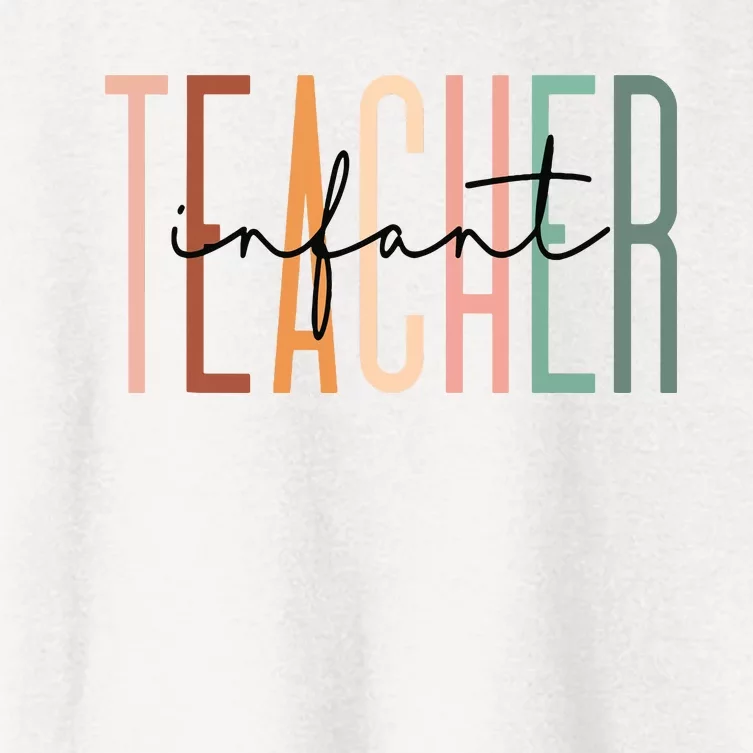 Infant Teacher Squad Early Childhood Teacher Childcare Women's Crop Top Tee