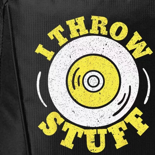 I Throw Stuff Athlete Sport Track And Field Discus Throw City Backpack