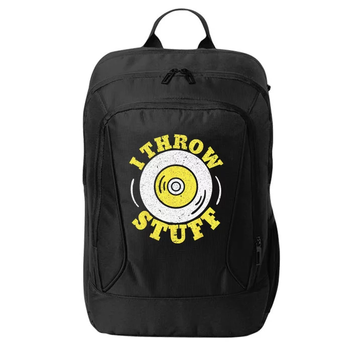 I Throw Stuff Athlete Sport Track And Field Discus Throw City Backpack