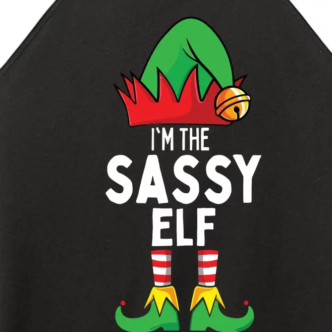 I'm The Sassy Elf Matching Christmas Women’s Perfect Tri Rocker Tank