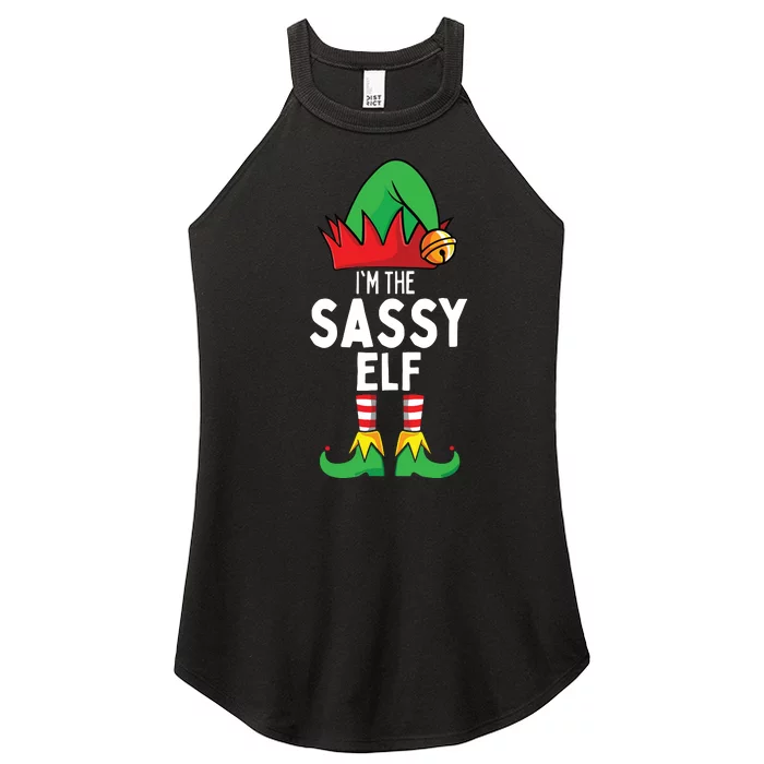 I'm The Sassy Elf Matching Christmas Women’s Perfect Tri Rocker Tank