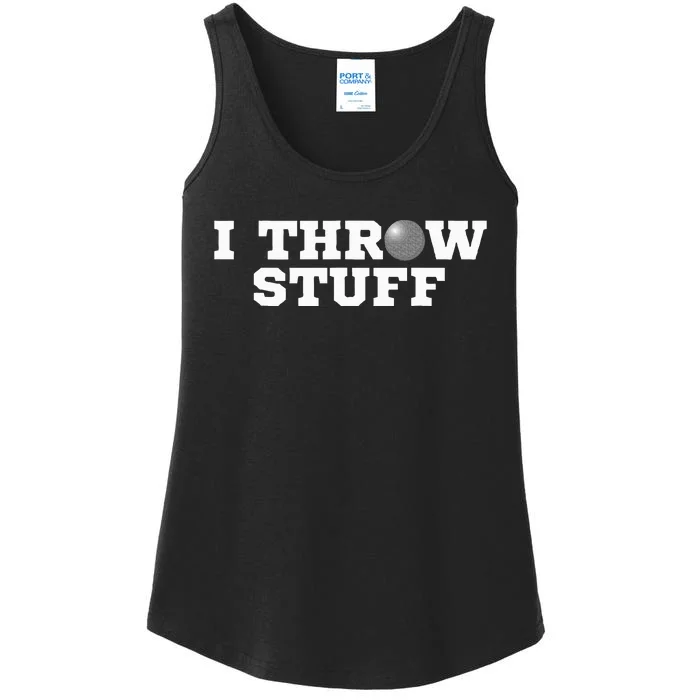 I Throw Stuff Shot Put Athlete Throwing Ladies Essential Tank