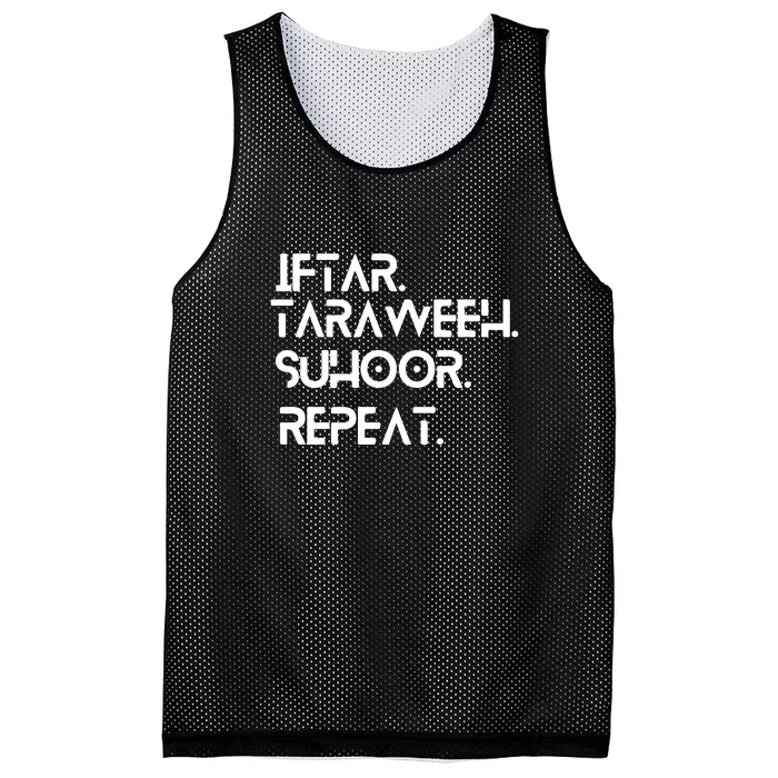 Iftar Taraweeh Suhoor Repeat Gift For Ramadan Mubarak Mesh Reversible Basketball Jersey Tank