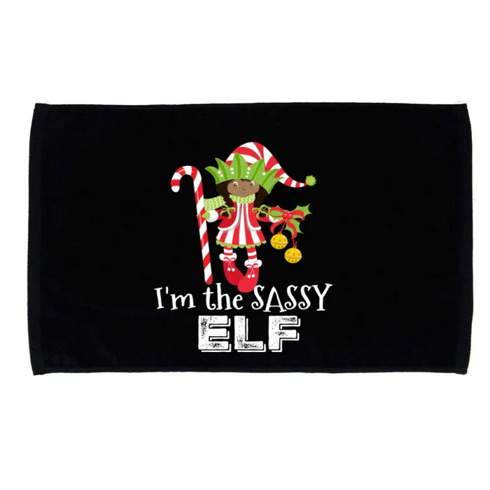 IM The Sassy Elf African American 1 Matching Christmas Gift Microfiber Hand Towel