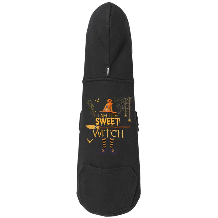 Im The Sweet Witch Matching Halloween Group Costume Doggie 3-End Fleece Hoodie