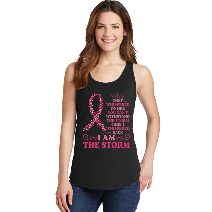 I'm The Storm Warrior Pink Ribbon  Breast Cancer Ladies Essential Tank