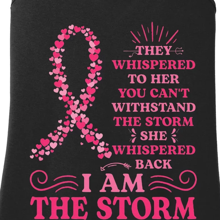 I'm The Storm Warrior Pink Ribbon  Breast Cancer Ladies Essential Tank