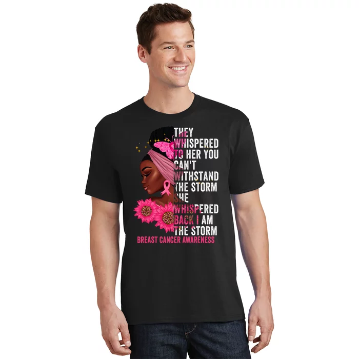 I'm The Storm Black Breast Cancer Survivor Pink Ribbon T-Shirt