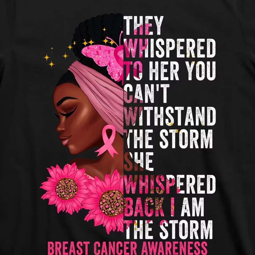 I'm The Storm Black Breast Cancer Survivor Pink Ribbon T-Shirt