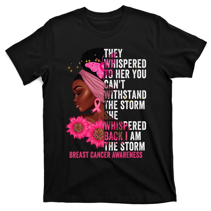 I'm The Storm Black Breast Cancer Survivor Pink Ribbon T-Shirt