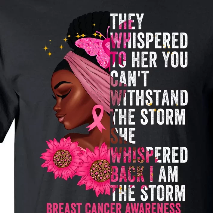 I'm The Storm Black Breast Cancer Survivor Pink Ribbon Tall T-Shirt