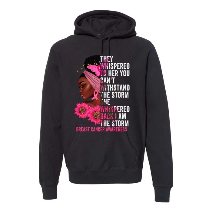 I'm The Storm Black Breast Cancer Survivor Pink Ribbon Premium Hoodie