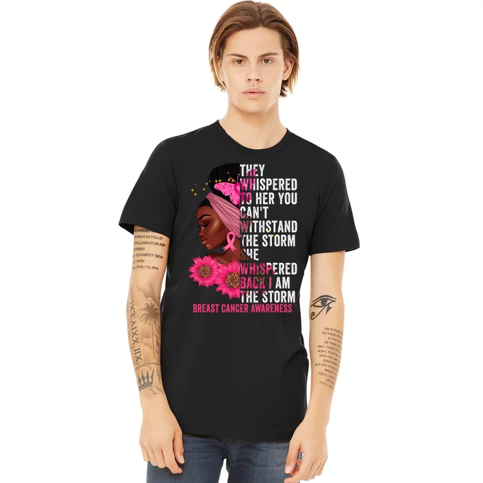 I'm The Storm Black Breast Cancer Survivor Pink Ribbon Premium T-Shirt